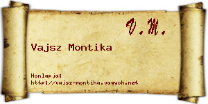 Vajsz Montika névjegykártya